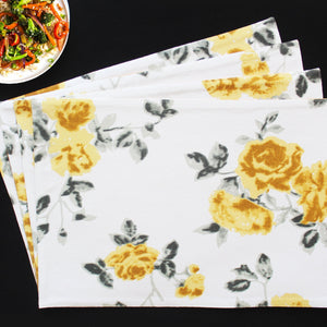 Cotton Elan Flower Placemats Pack of 4 freeshipping - Airwill