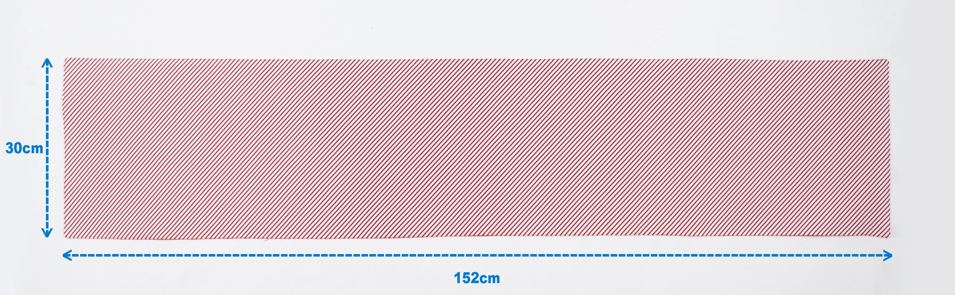 Cotton Xmas Cross Stripes Table Runner