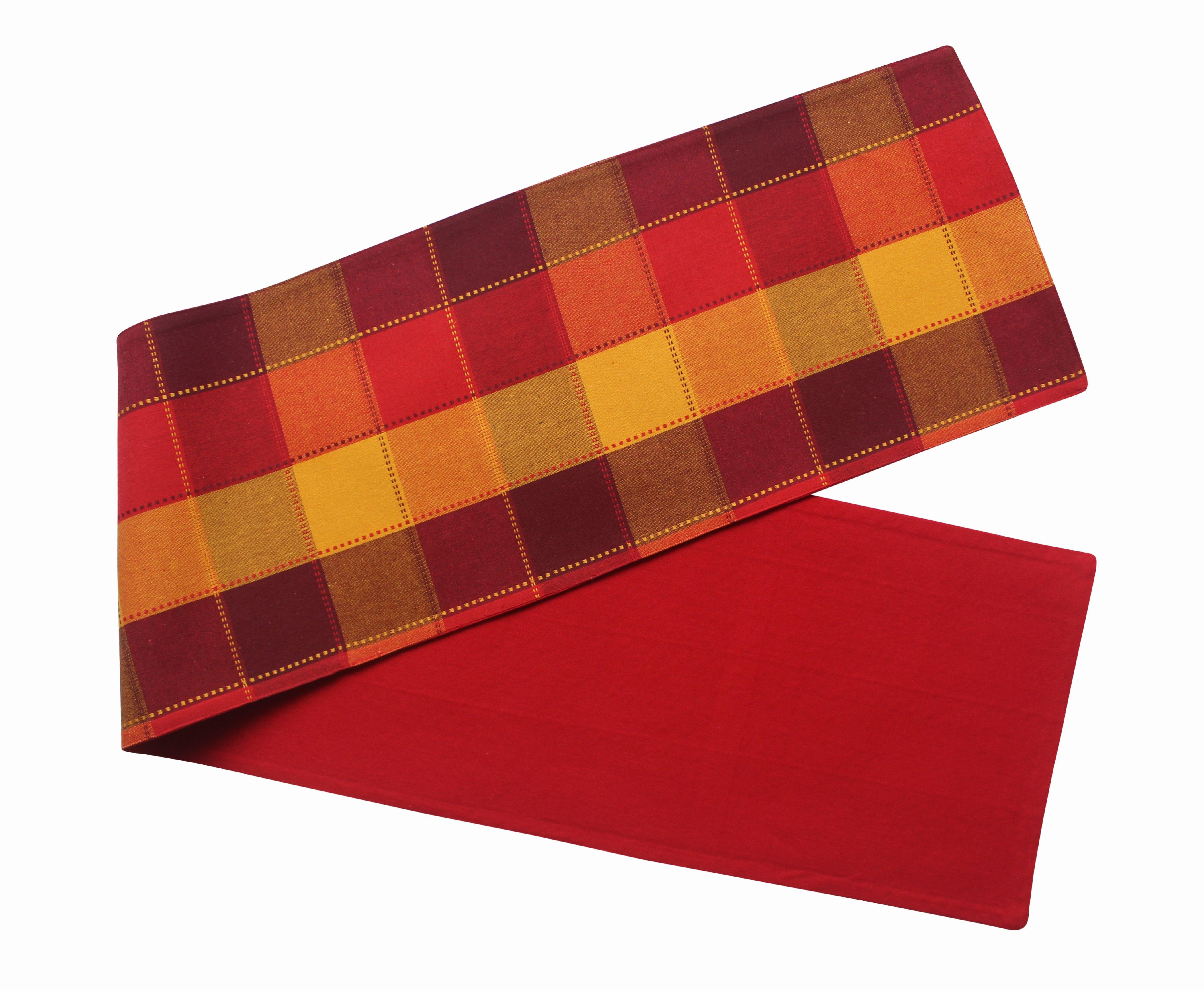 Cotton Dobby Red Table Runner