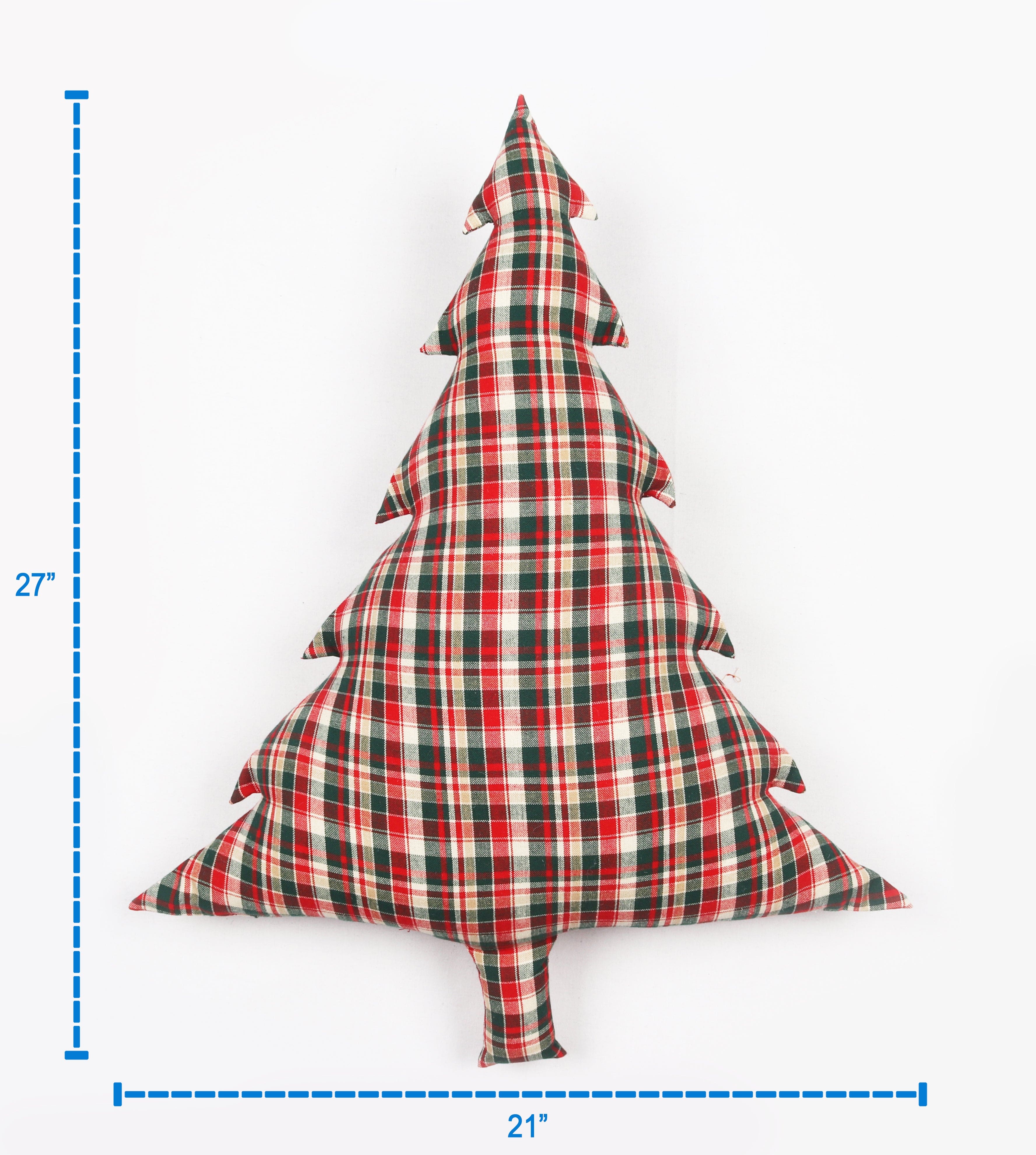 Cotton Christmas Traditional Designed, Bell / Candy / Star / Tree Shaped Cushion with Recron Filled