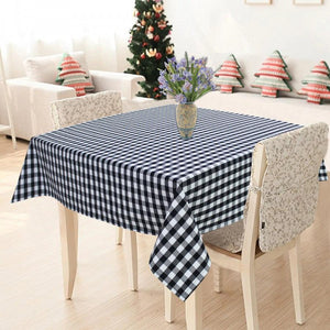 Cotton Gingham Check Black 2 Seater Table Cloths Pack Of 1 freeshipping - Airwill
