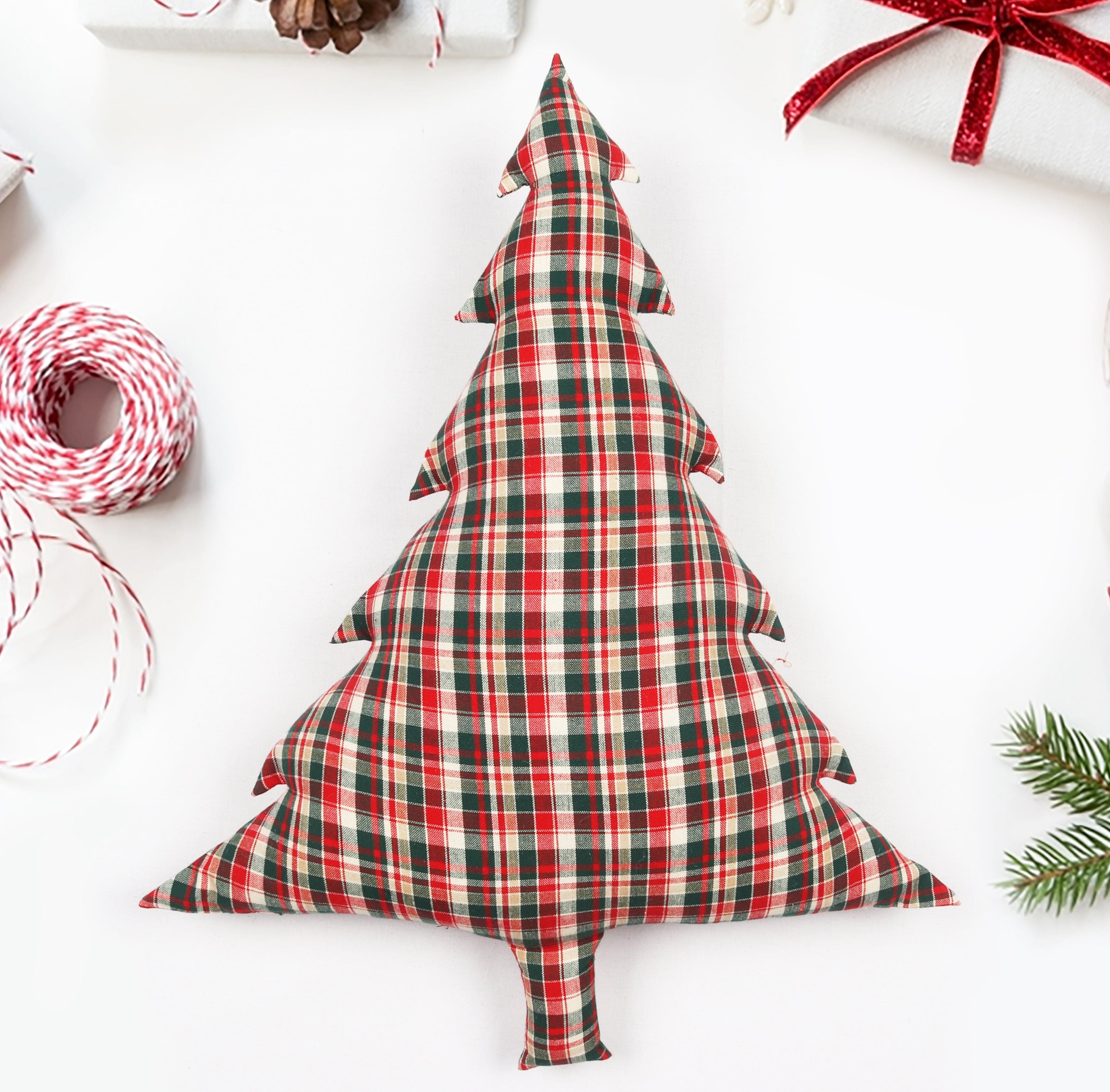 Cotton Christmas Traditional Designed, Bell / Candy / Star / Tree Shaped Cushion with Recron Filled