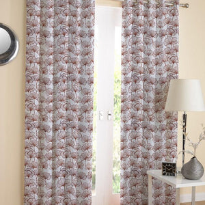Cotton Single Leaf Brown 7ft Door Curtains Pack Of 2 freeshipping - Airwill