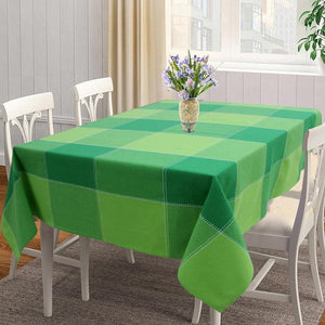 Cotton 4 Way Dobby Green 4 Seater Table Cloths