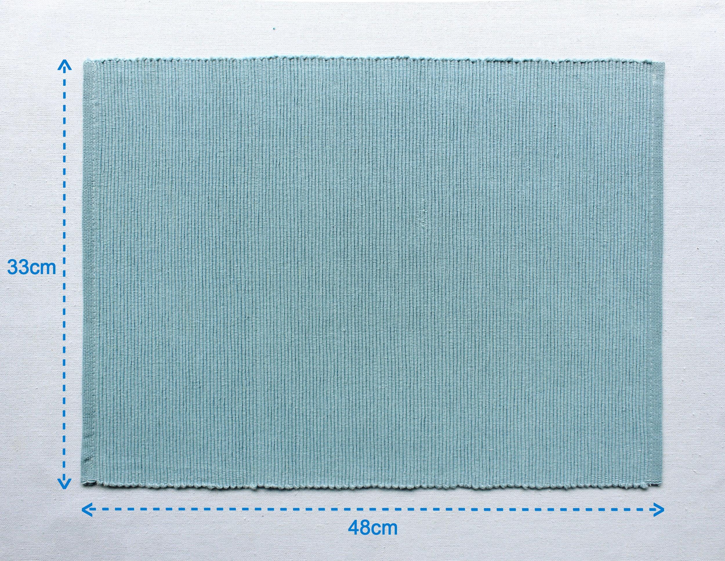 Cotton Solid Light Blue Table Placemats Pack Of 4