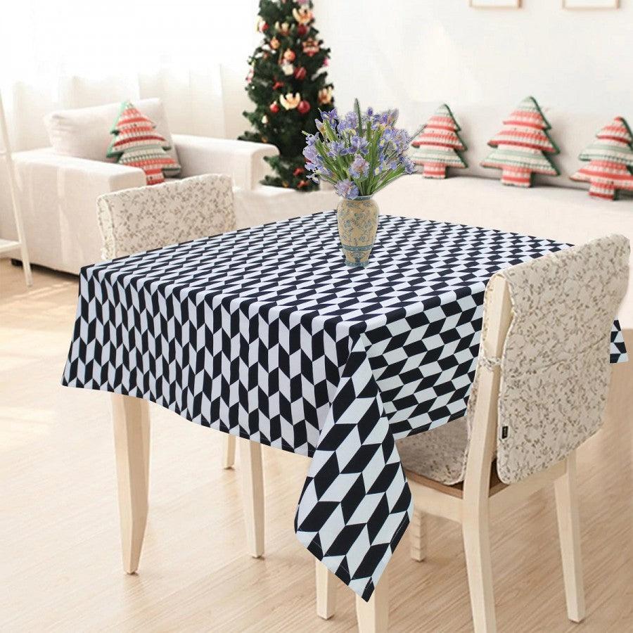 Cotton Classic Diamond Black 2 Seaters Table Cloths