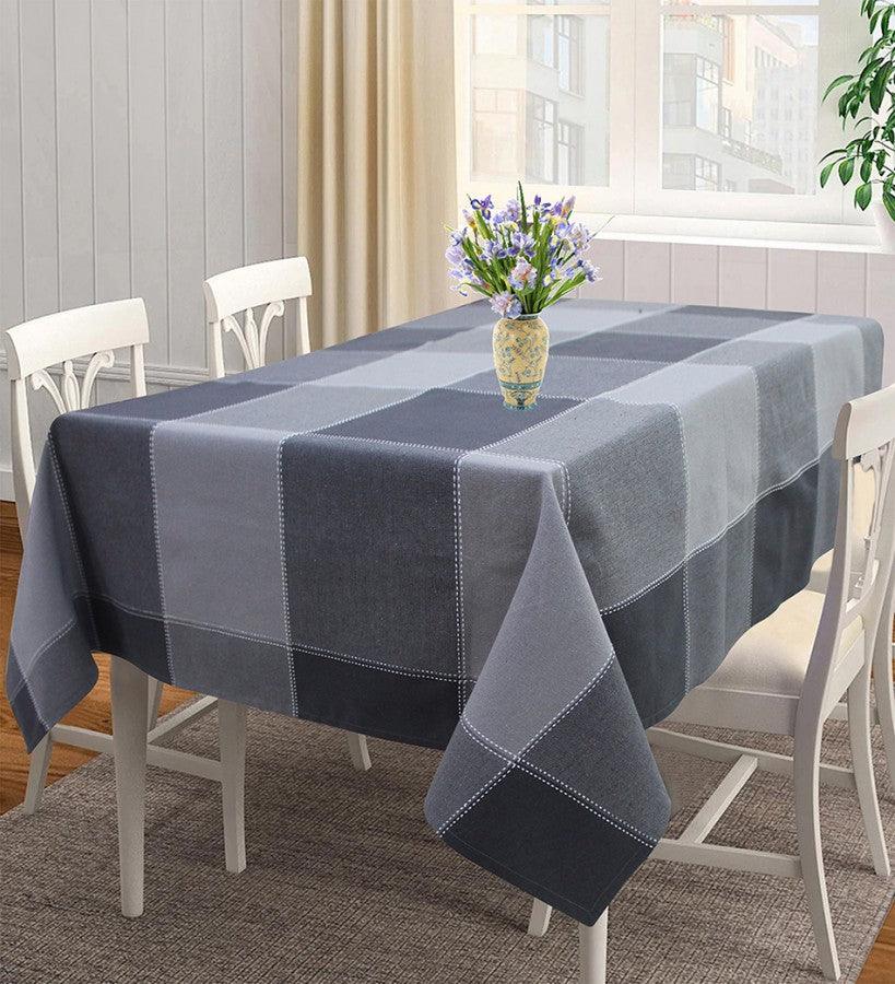 Cotton 4 Way Dobby Grey 4 Seater Table Cloths
