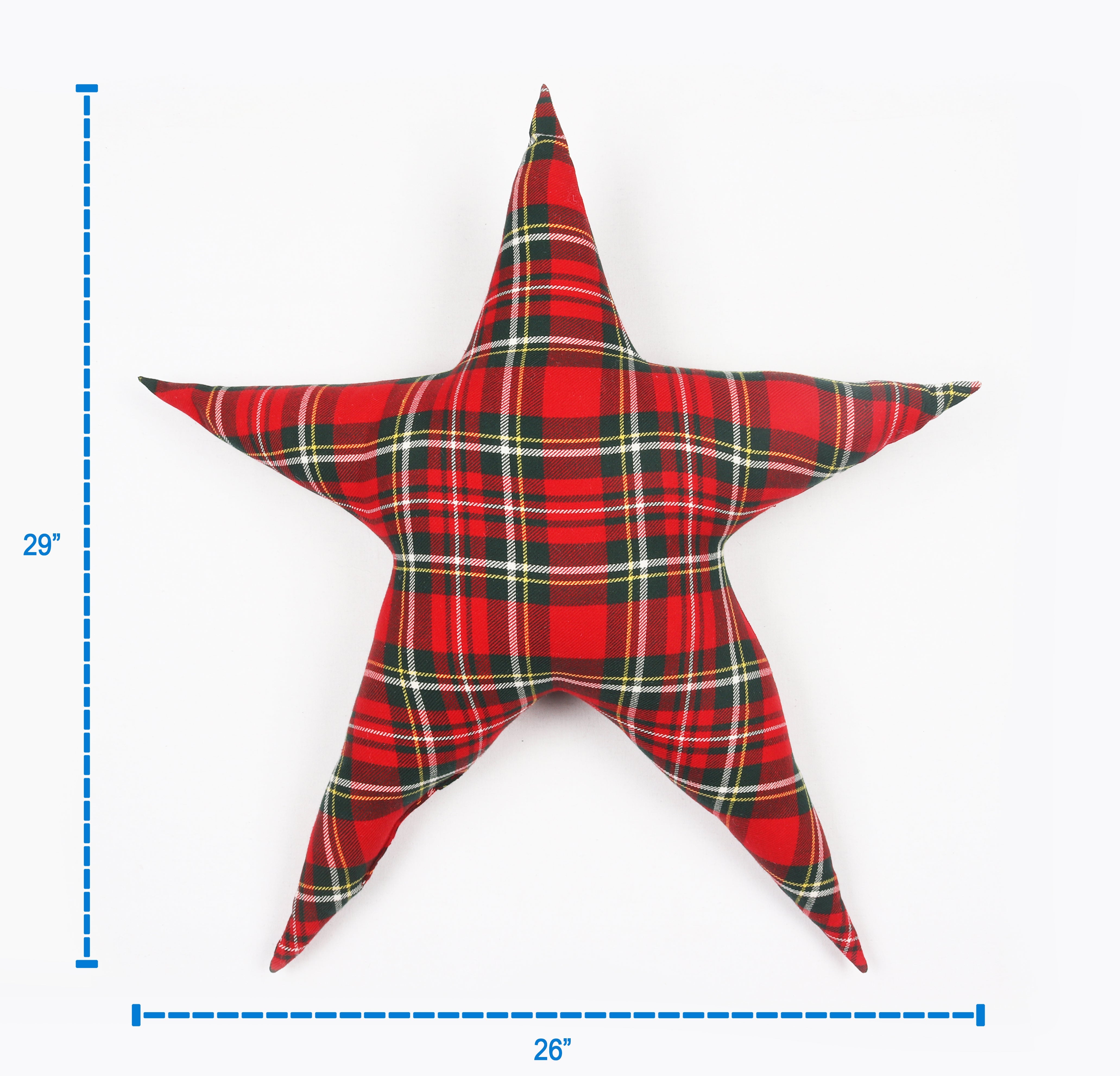 Cotton Christmas Checks with Sentiment Designed, Bell / Candy / Star / Tree Shaped Cushion with Recron Filled