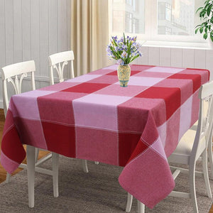 Cotton 4 Way Dobby Red 4 Seater Table Cloths Pack Of 1 freeshipping - Airwill
