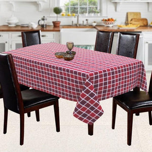 Cotton Xmas Check 6 Seater Table Cloths Pack Of 1 freeshipping - Airwill
