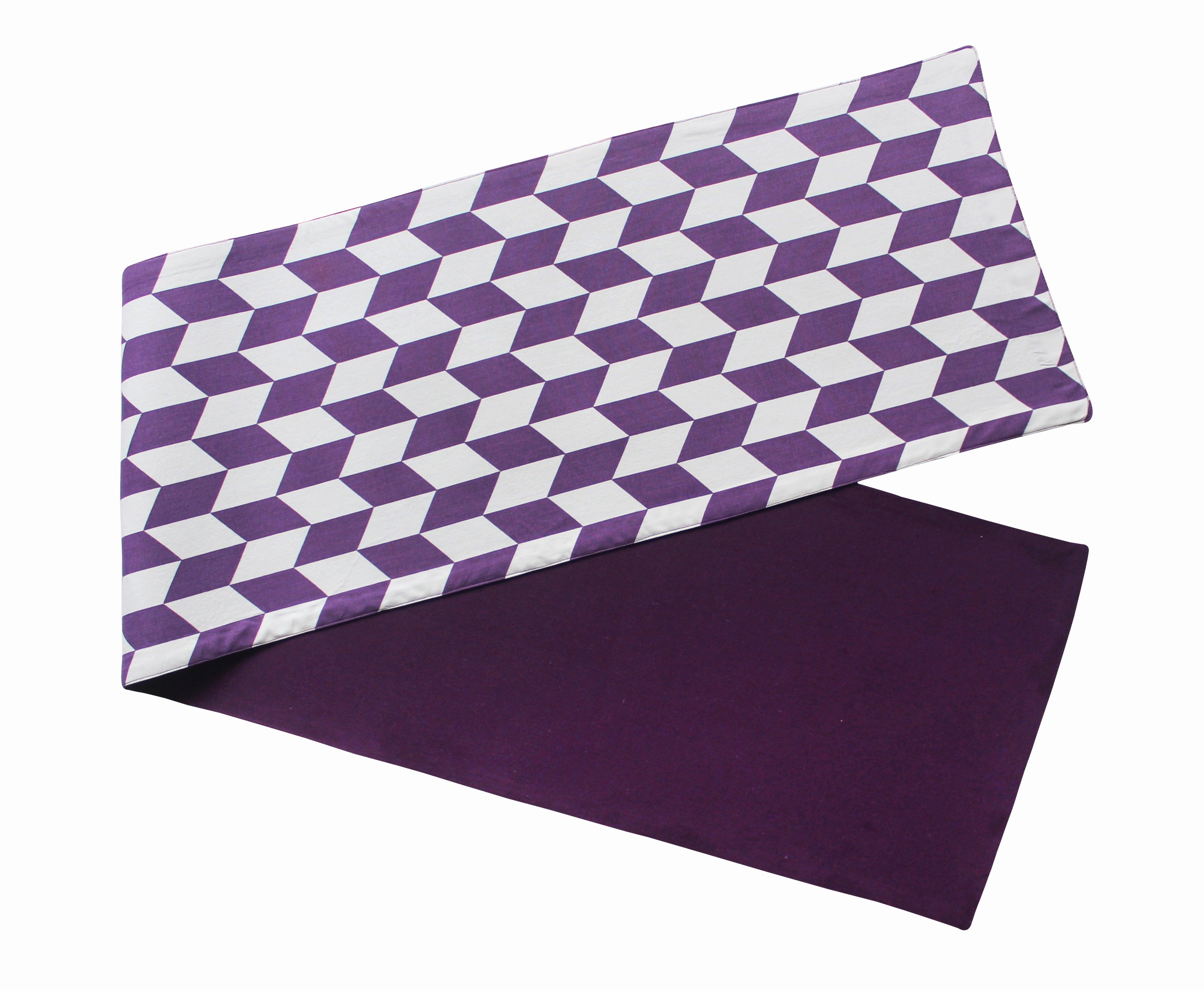 Cotton Classic Diamond Purple Table Runner