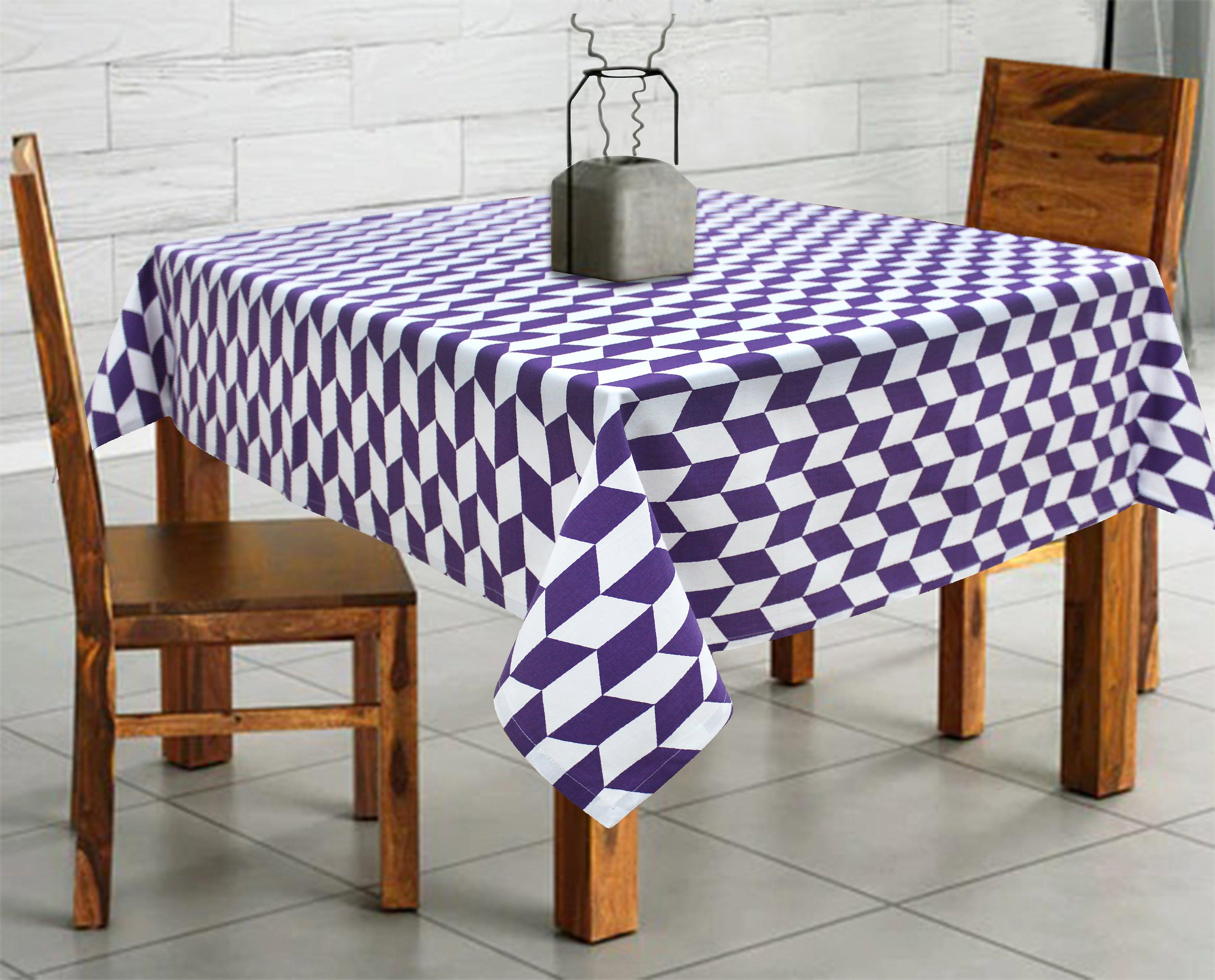 Cotton Classic Diamond Purple 2 Seaters Table Cloths