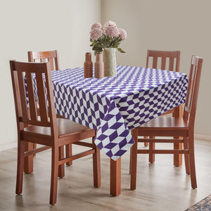 Cotton Classic Diamond Purple 4 Seater Table Cloths Pack Of 1 freeshipping - Airwill