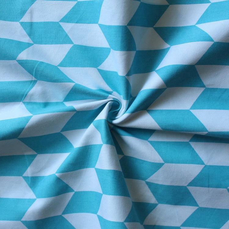 Cotton Classic Diamond Sea Blue 2 Seaters Table Cloths