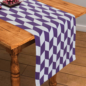 Cotton Classic Diamond Purple 152cm Length Table Runner Pack Of 1 freeshipping - Airwill