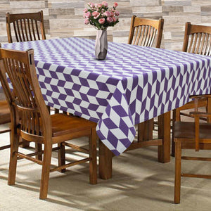 Cotton Classic Diamond Purple 6 Seater Table Cloths Pack Of 1 freeshipping - Airwill