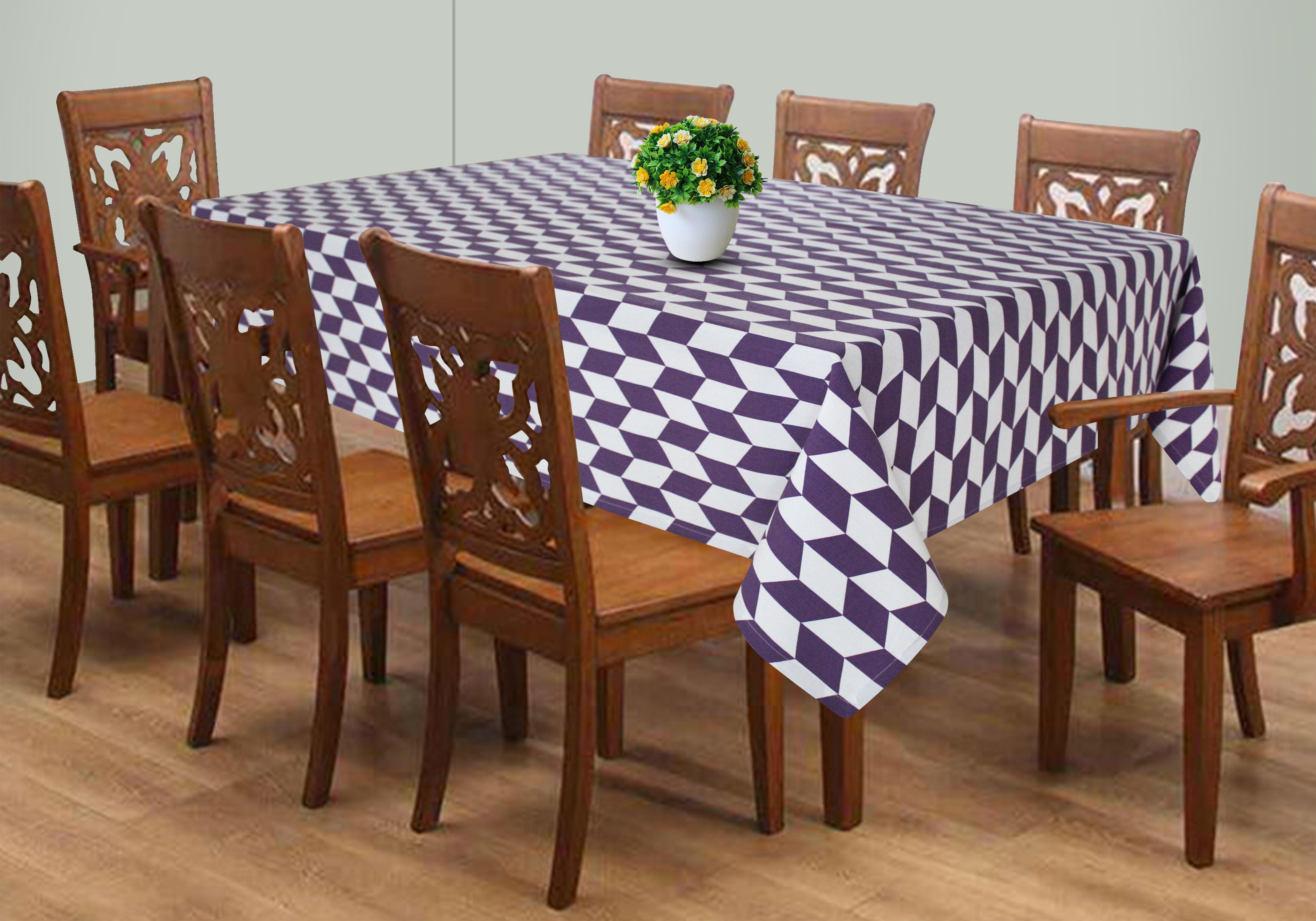 Cotton Classic Diamond Purple 8 Seater Table Cloths
