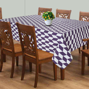 Cotton Classic Diamond Purple 8 Seater Table Cloths Pack Of 1 freeshipping - Airwill