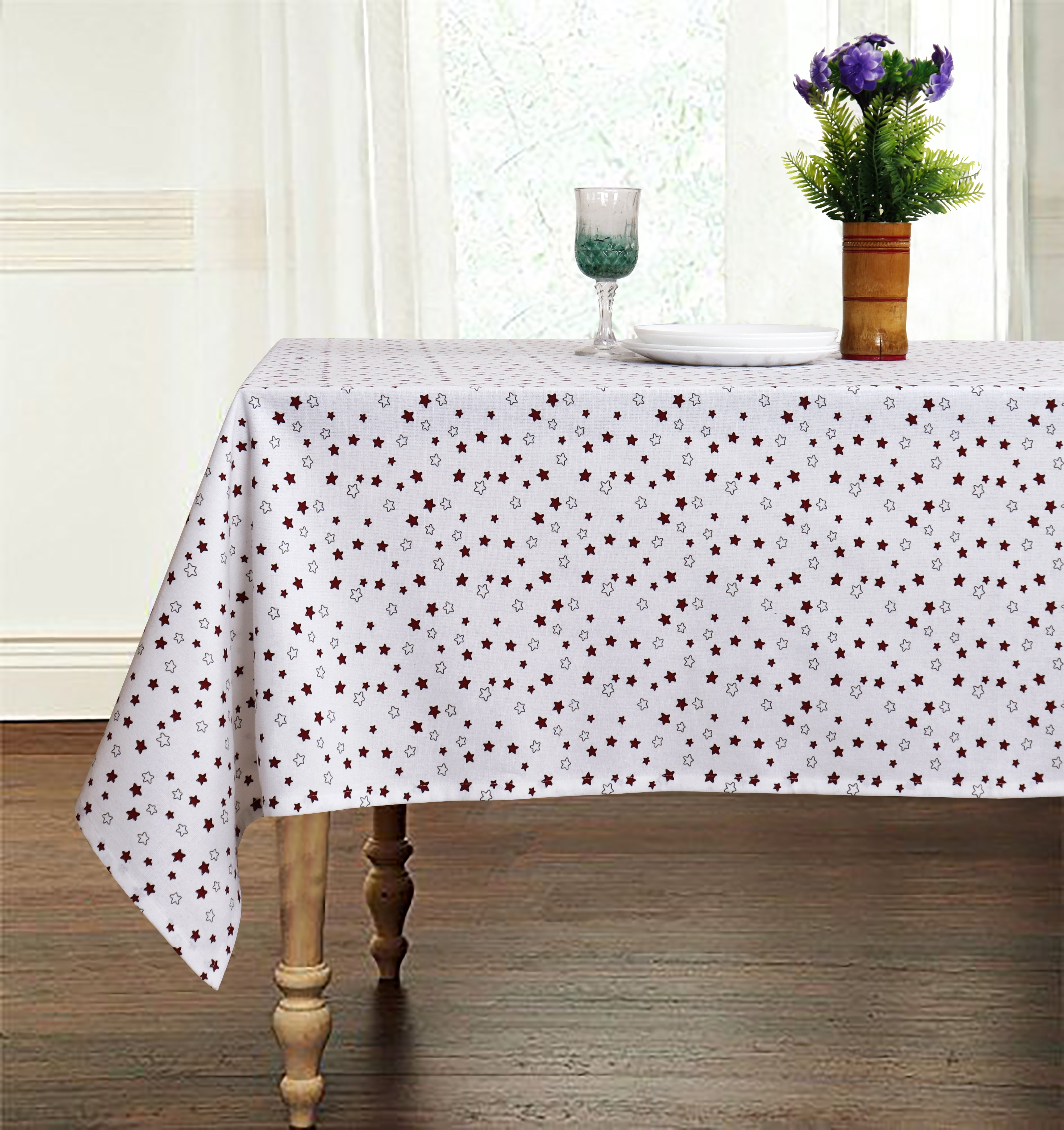 Cotton Ricco Star 8 Seater Table Cloths