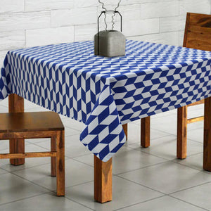 Cotton Classic Diamond Royal Blue 2 Seater Table Cloths Pack Of 1 freeshipping - Airwill