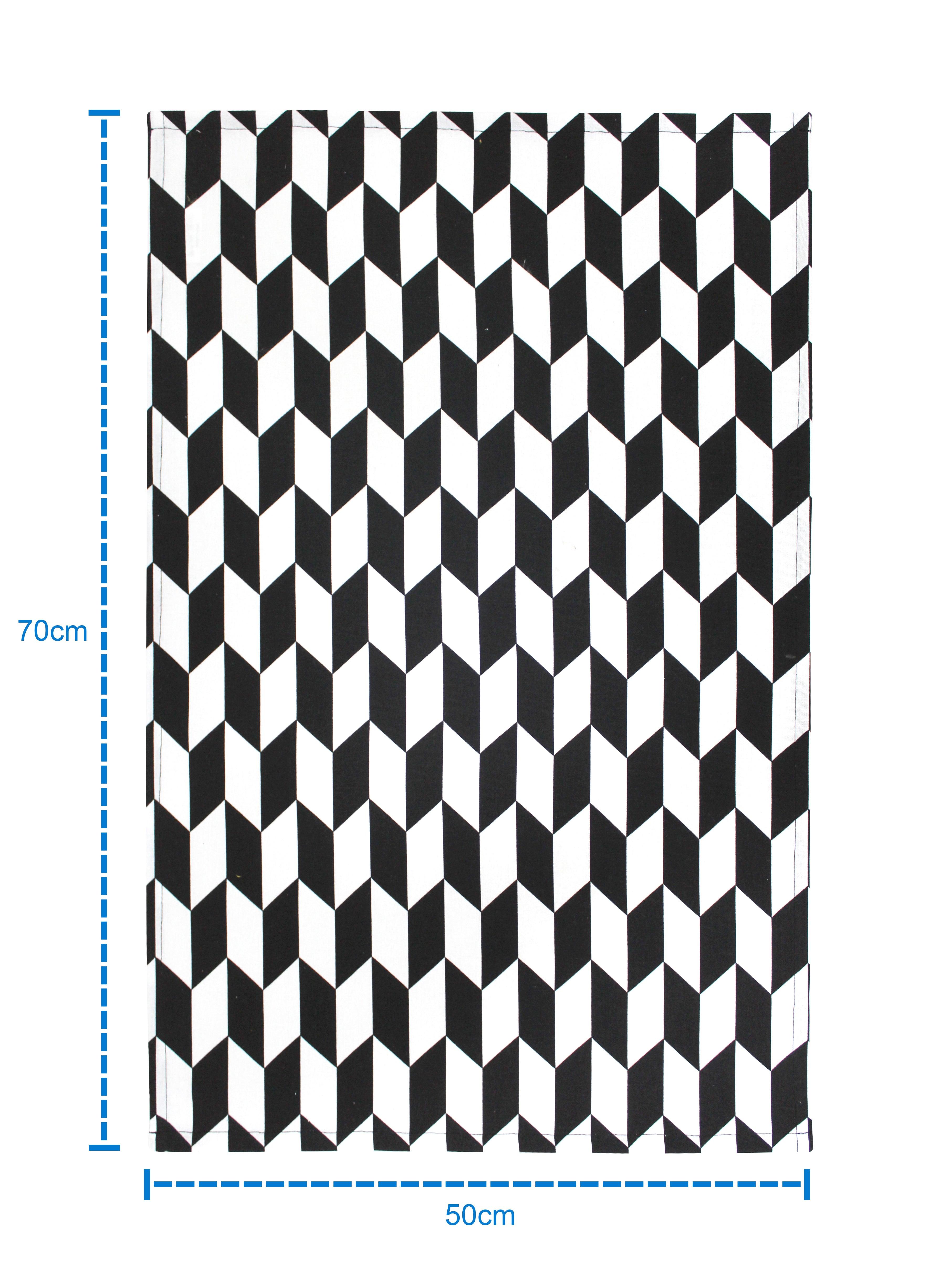 Cotton Classic Diamond Black Kitchen Towels Pack Of 4