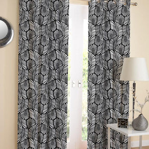 Cotton Black Zebra 7ft Door Curtains Pack Of 2 freeshipping - Airwill