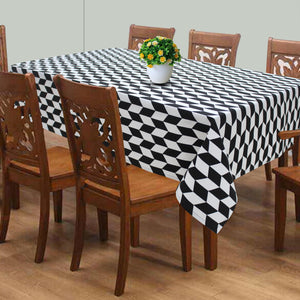 Cotton Classic Diamond Black 8 Seater Table Cloths Pack Of 1 freeshipping - Airwill