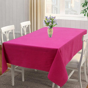 Cotton Solid Rose 4 Seater Table Cloths Pack Of 1 freeshipping - Airwill