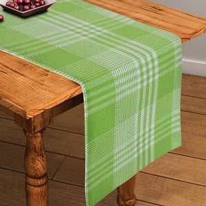 Cotton Track Dobby Green 152cm Length Table Runner Pack Of 1 freeshipping - Airwill