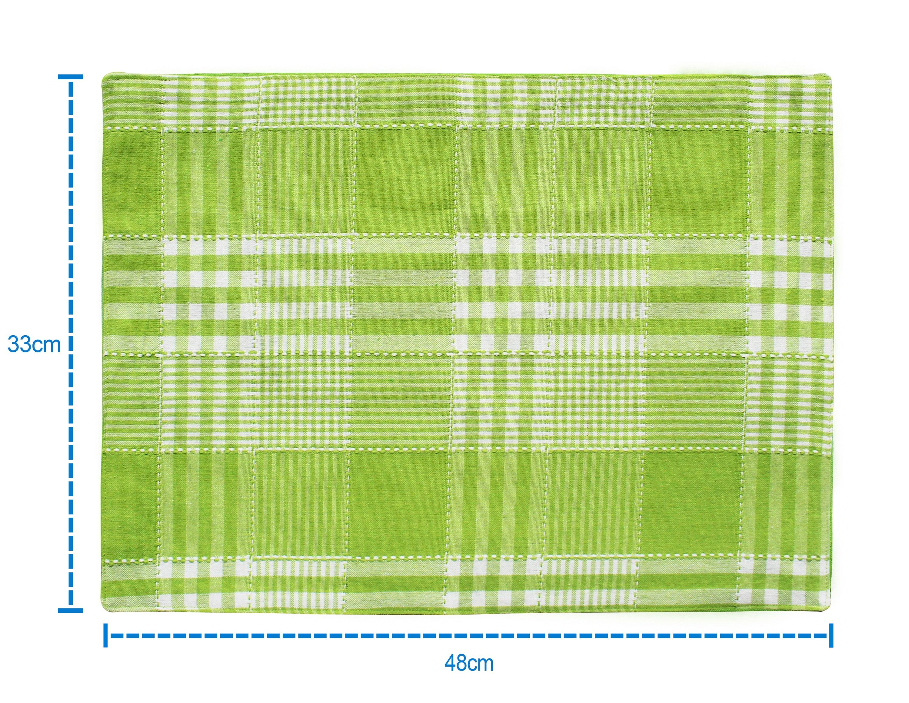 Cotton Track Dobby Green Table Placemats Pack Of 4