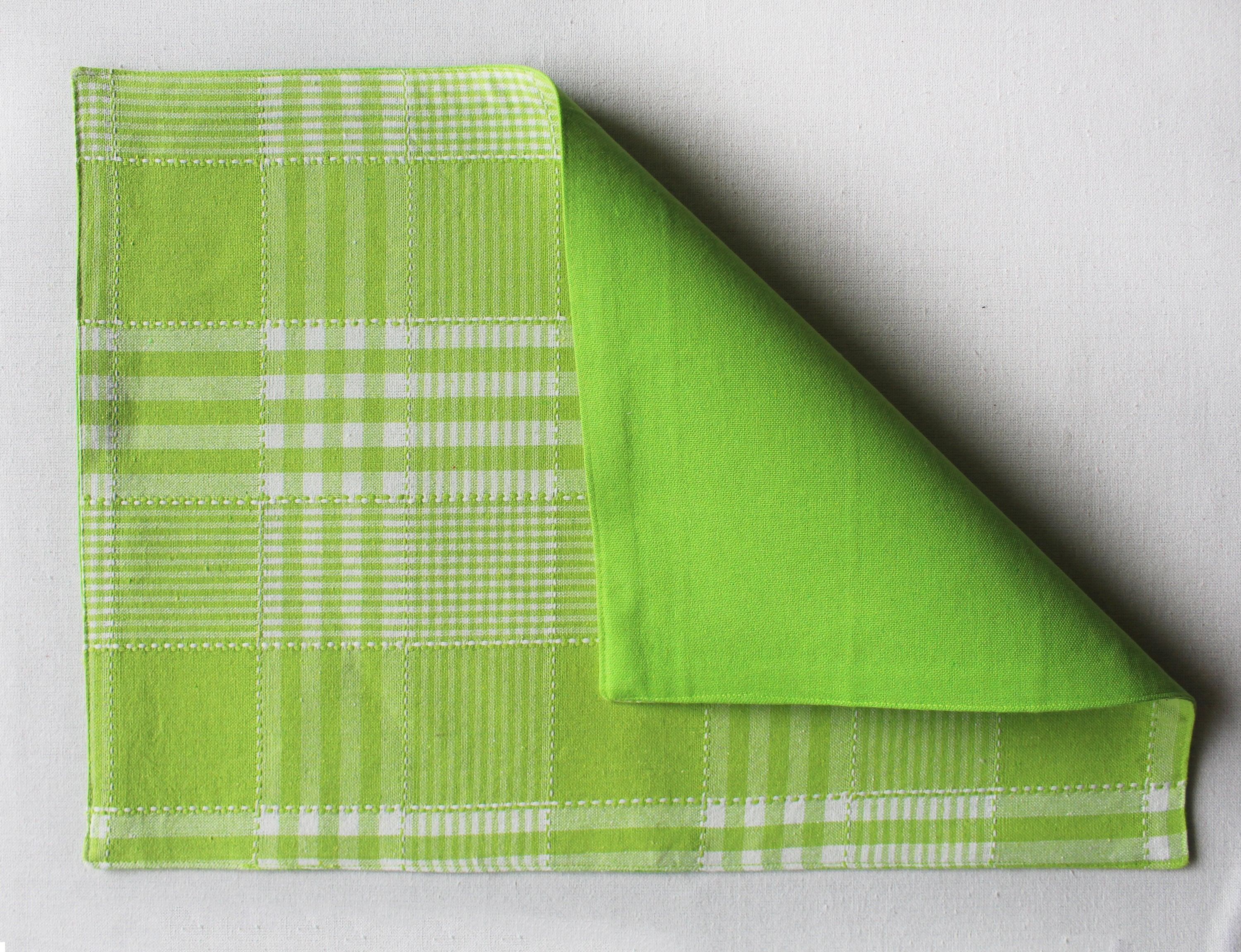 Cotton Track Dobby Green Table Placemats Pack Of 4