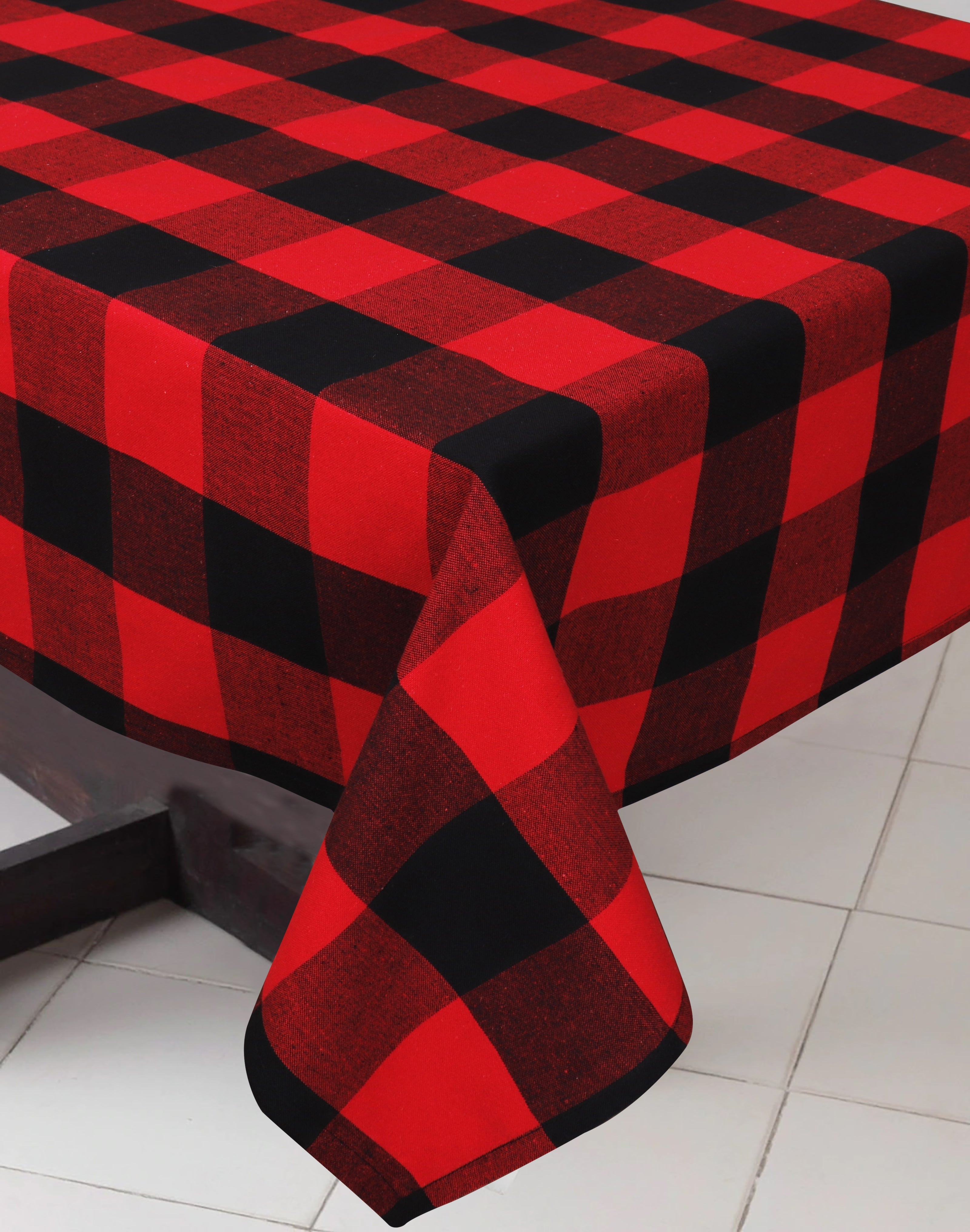 Cotton Big Check 6 Seater Table Cloths