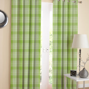 Cotton Track Dobby Green Long 9ft Door Curtains Pack Of 2 freeshipping - Airwill