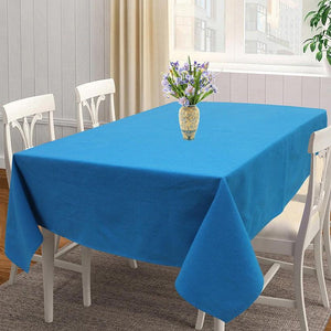 Cotton Solid Turquoise Blue 4 Seater Table Cloths Pack Of 1 freeshipping - Airwill