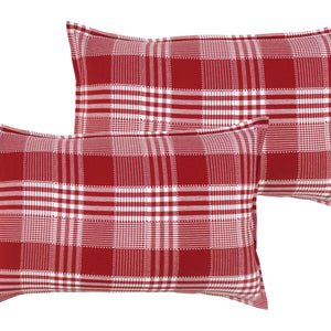 Cotton Track Dobby Red Pillow Covers Pack Of 2 freeshipping - Airwill