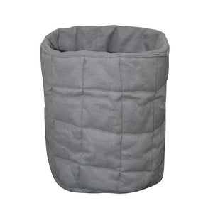 Cotton Solid Steel Grey Fruit Basket Pack Of 1 freeshipping - Airwill