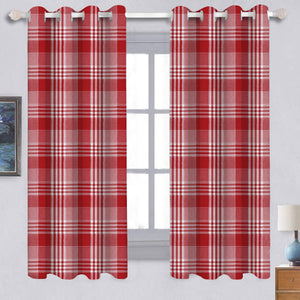 Cotton Track Dobby Red 5ft Window Curtains Pack Of 2 freeshipping - Airwill
