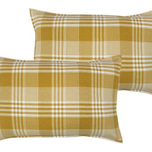 Cotton Track Dobby Yellow Pillow Covers Pack Of 2 freeshipping - Airwill