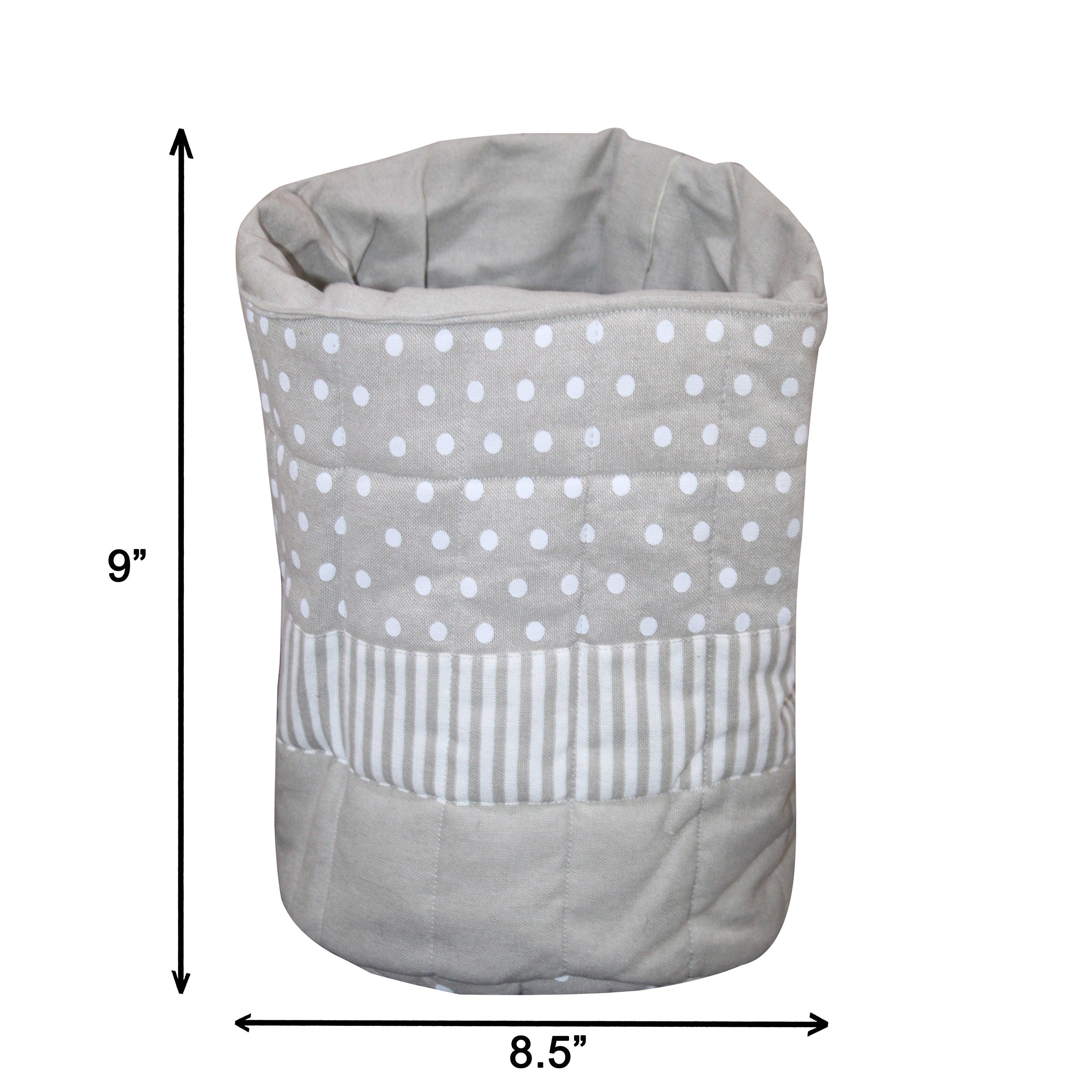 Cotton Striped and Polka Dot Fruit Basket