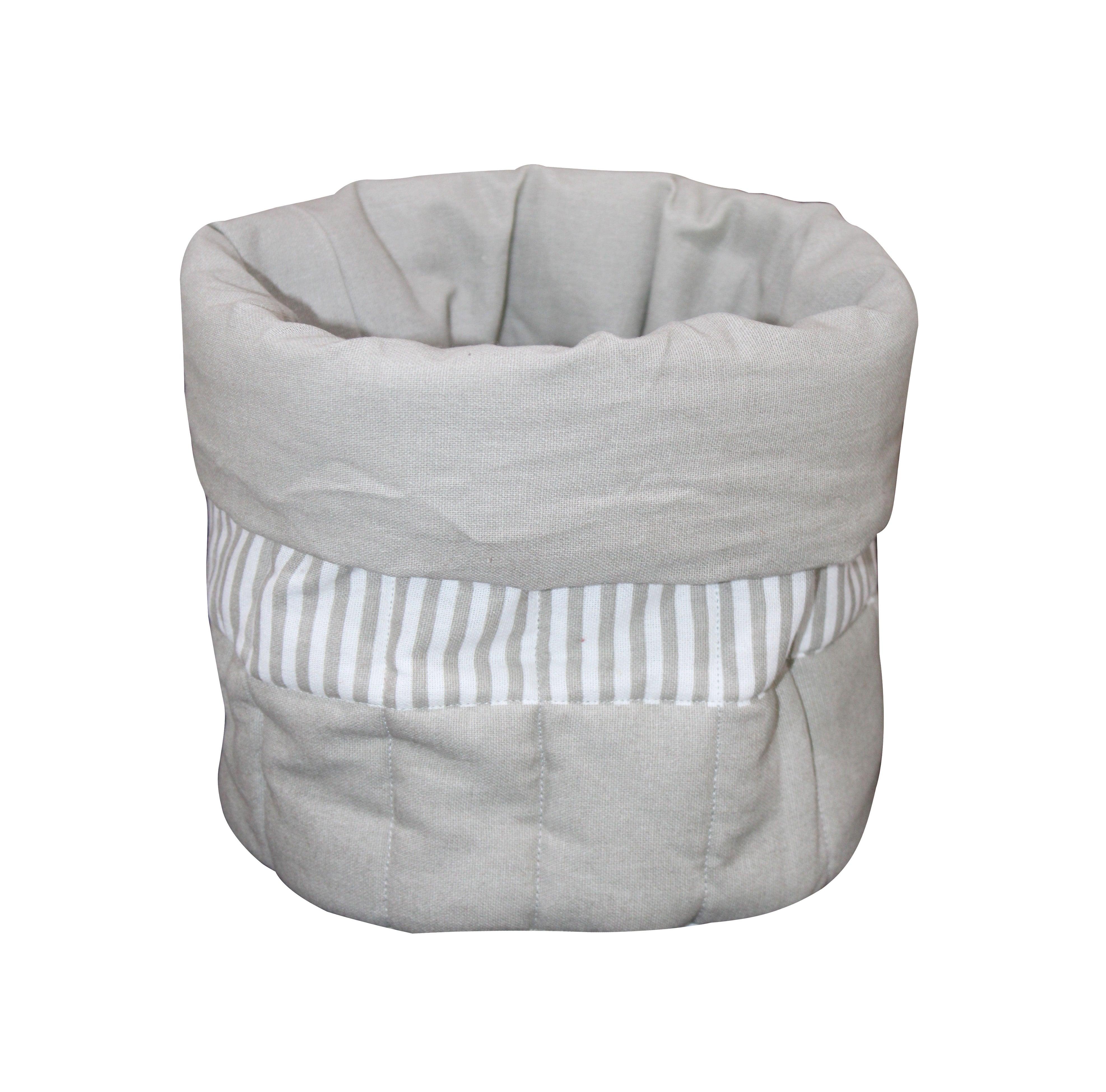 Cotton Striped and Polka Dot Fruit Basket