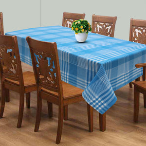 Cotton Track Dobby Blue 8 Seater Table Cloths Pack Of 1 freeshipping - Airwill