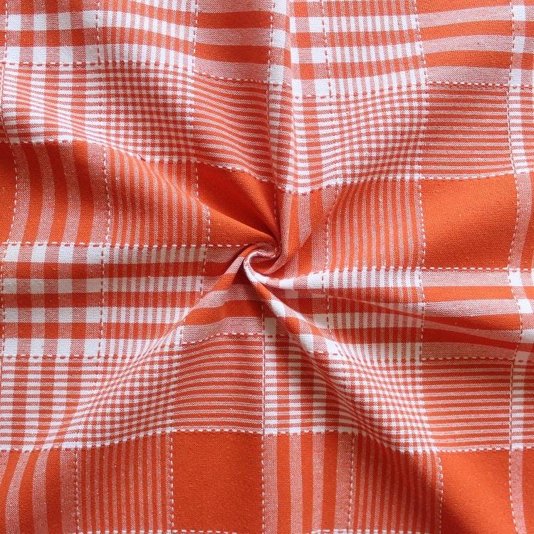 Cotton Track Dobby Orange 8 Seater Table Cloths