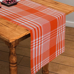 Cotton Track Dobby Orange 152cm Length Table Runner Pack Of 1 freeshipping - Airwill