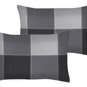 Cotton 4 Way Dobby Grey Pillow Covers Pack Of 2 freeshipping - Airwill