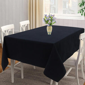 Cotton Solid Black 4 Seater Table Cloths Pack Of 1 freeshipping - Airwill