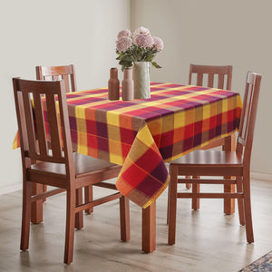 Cotton Dobby Red 4 Seater Table Cloths Pack Of 1 freeshipping - Airwill
