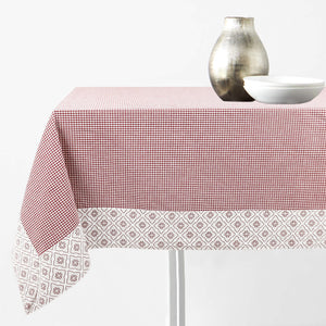 Cotton Xmas Small Red Check with Border 4 Seater Table Cloths Pack of 1 freeshipping - Airwill