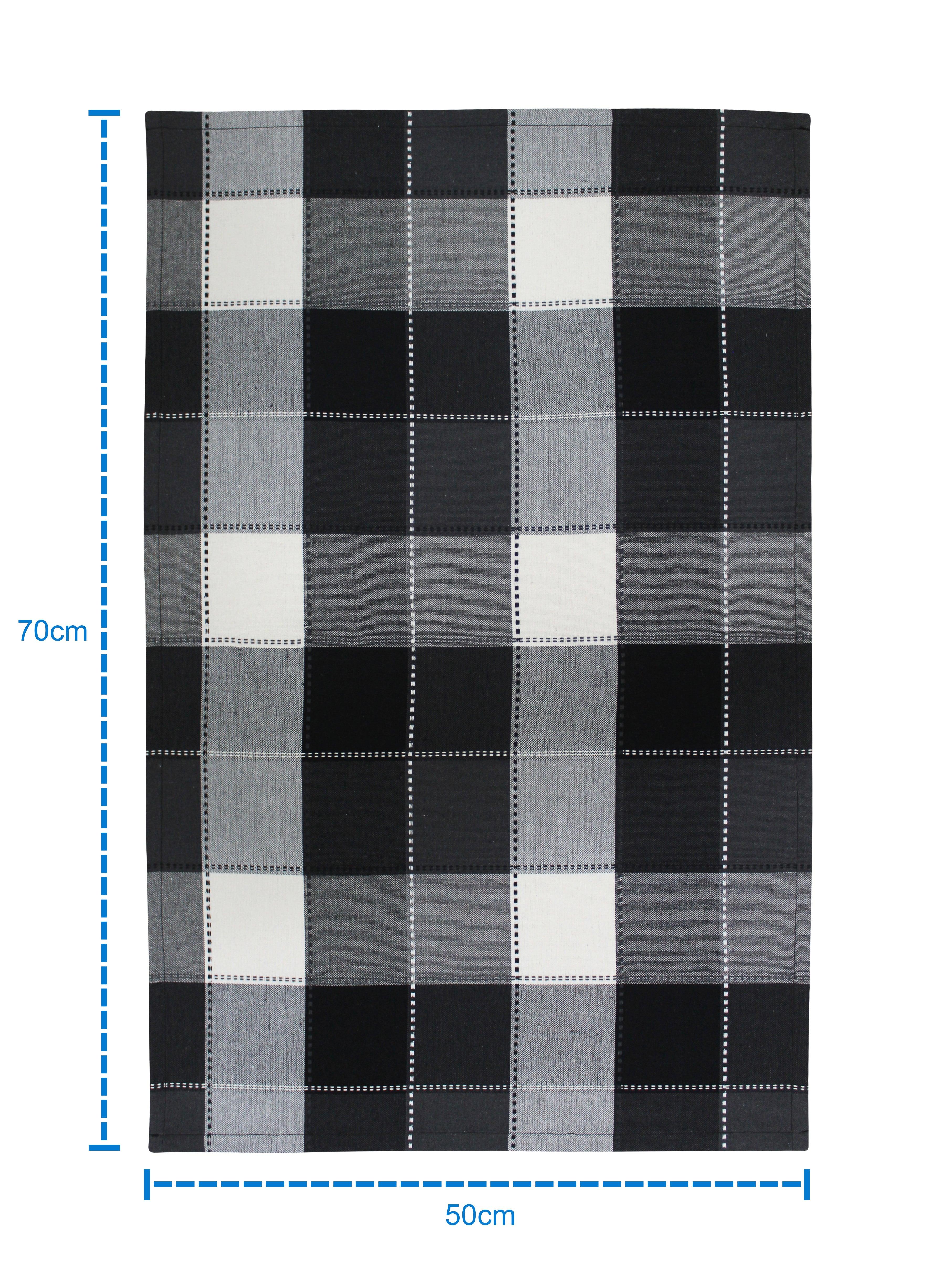 Cotton Dobby Black Kitchen Towels Pack Of 4