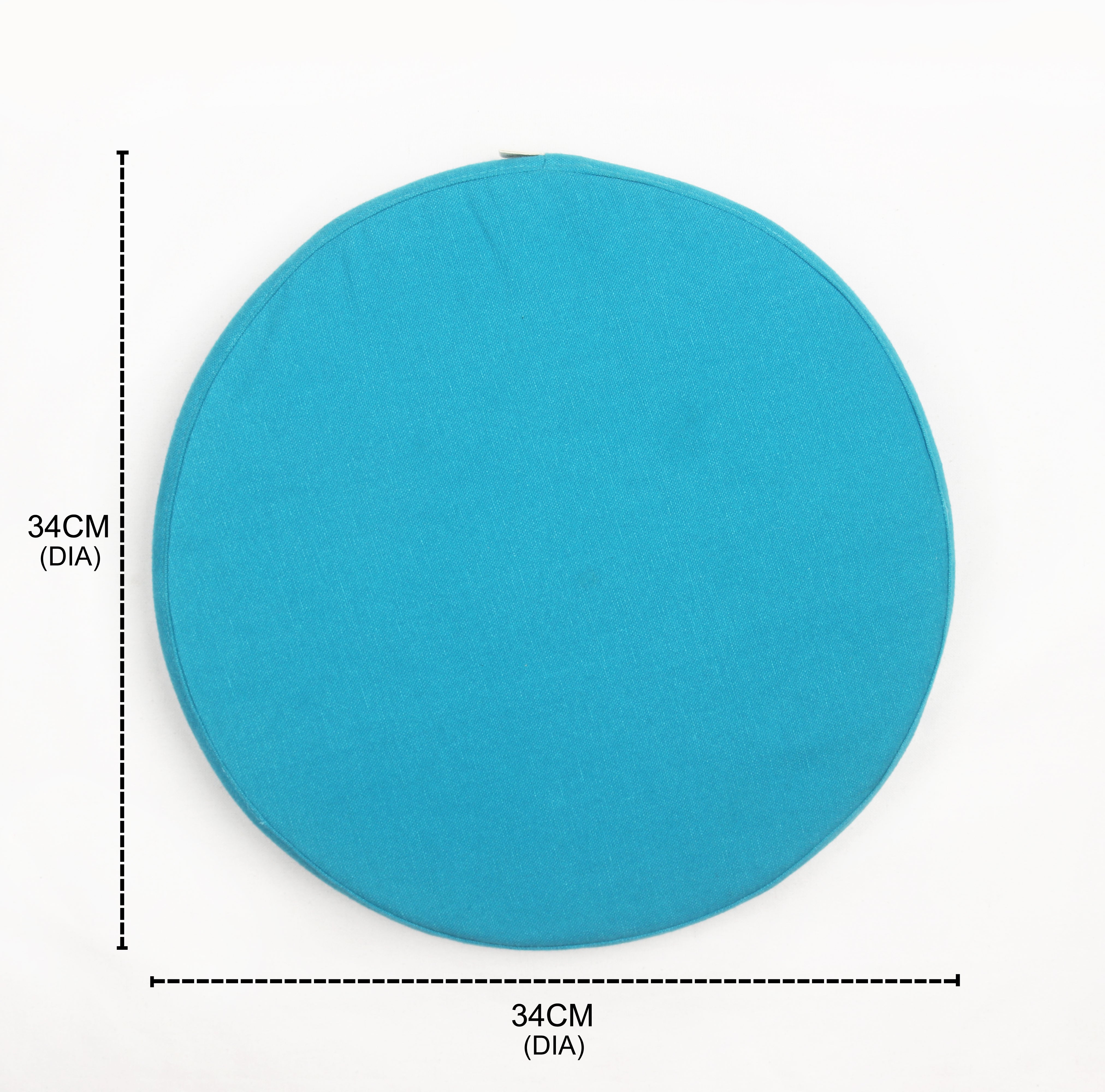 Cotton Blue Round Chair Pad Pack of 2