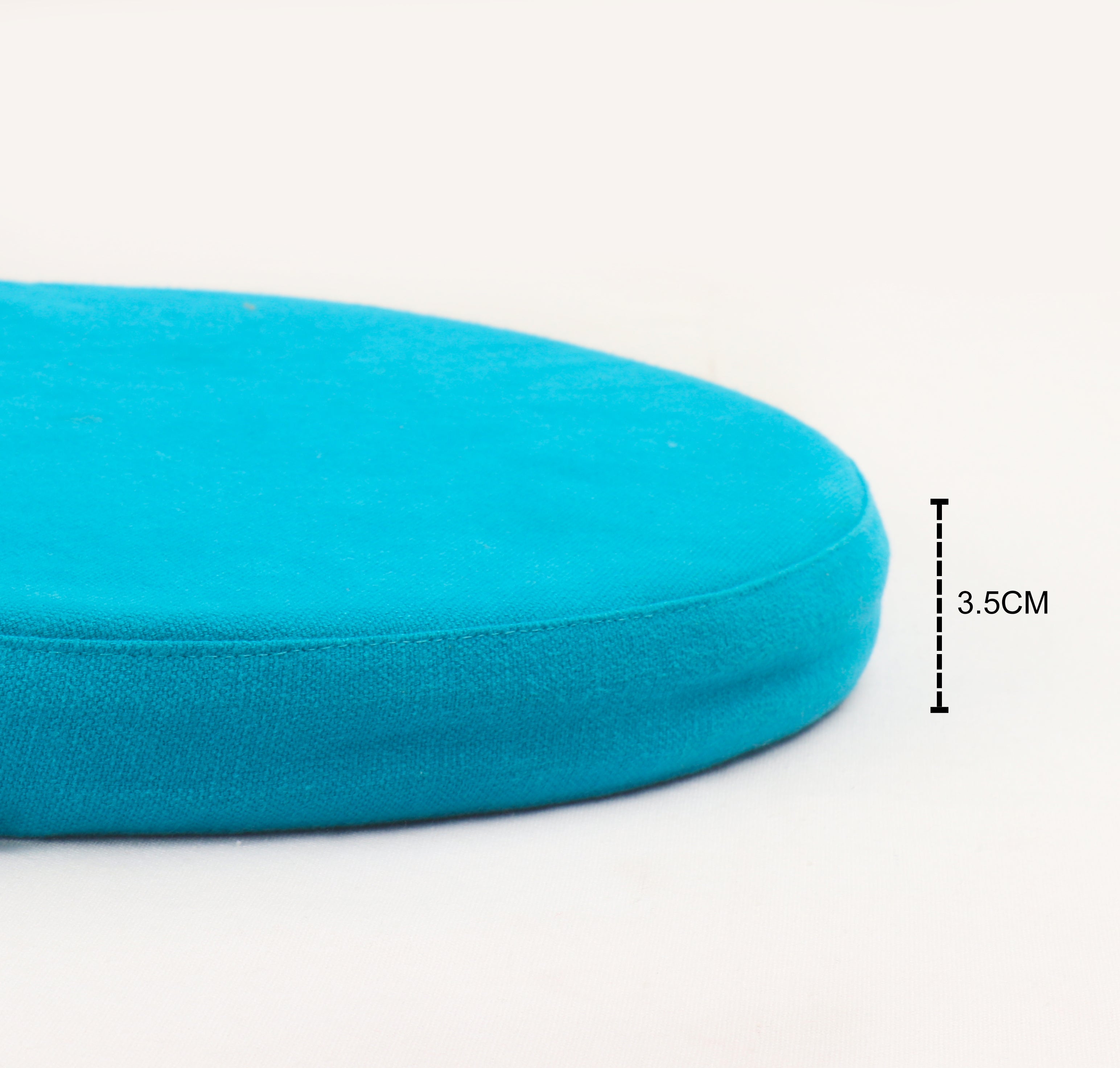 Cotton Blue Round Chair Pad Pack of 2